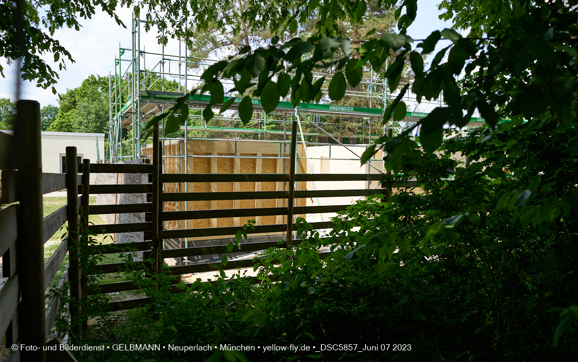 07.06.2023 - aktuelle Fotos von der »Baustelle zum Hort für Kinder« in Neuperlach in München
